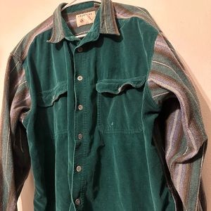 Creative edge denim long sleeve button up!